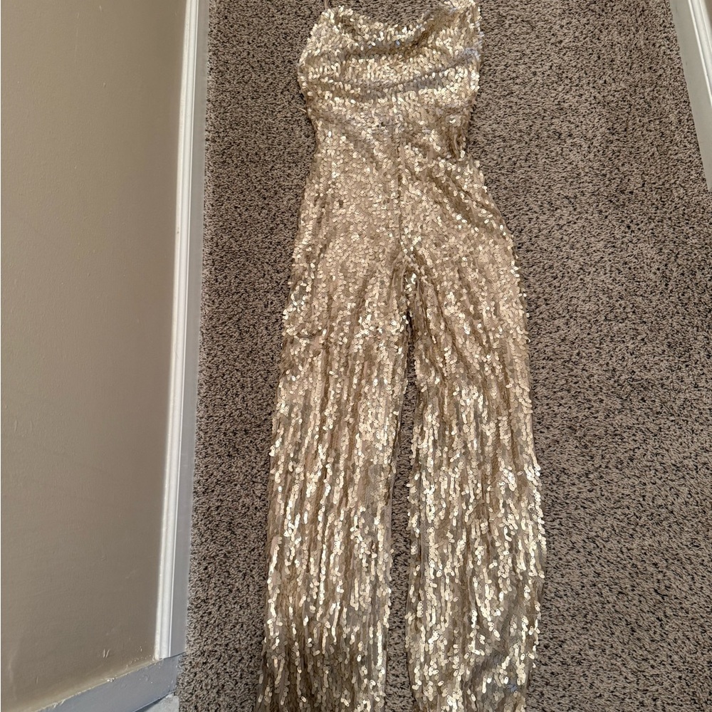 Gold Sequin Jumpsuit